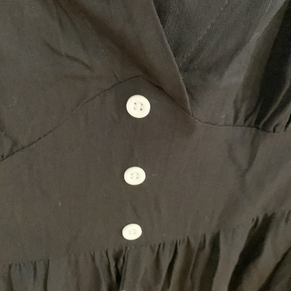 BloomChic Black Dress with White Buttons - Picture 3 of 8